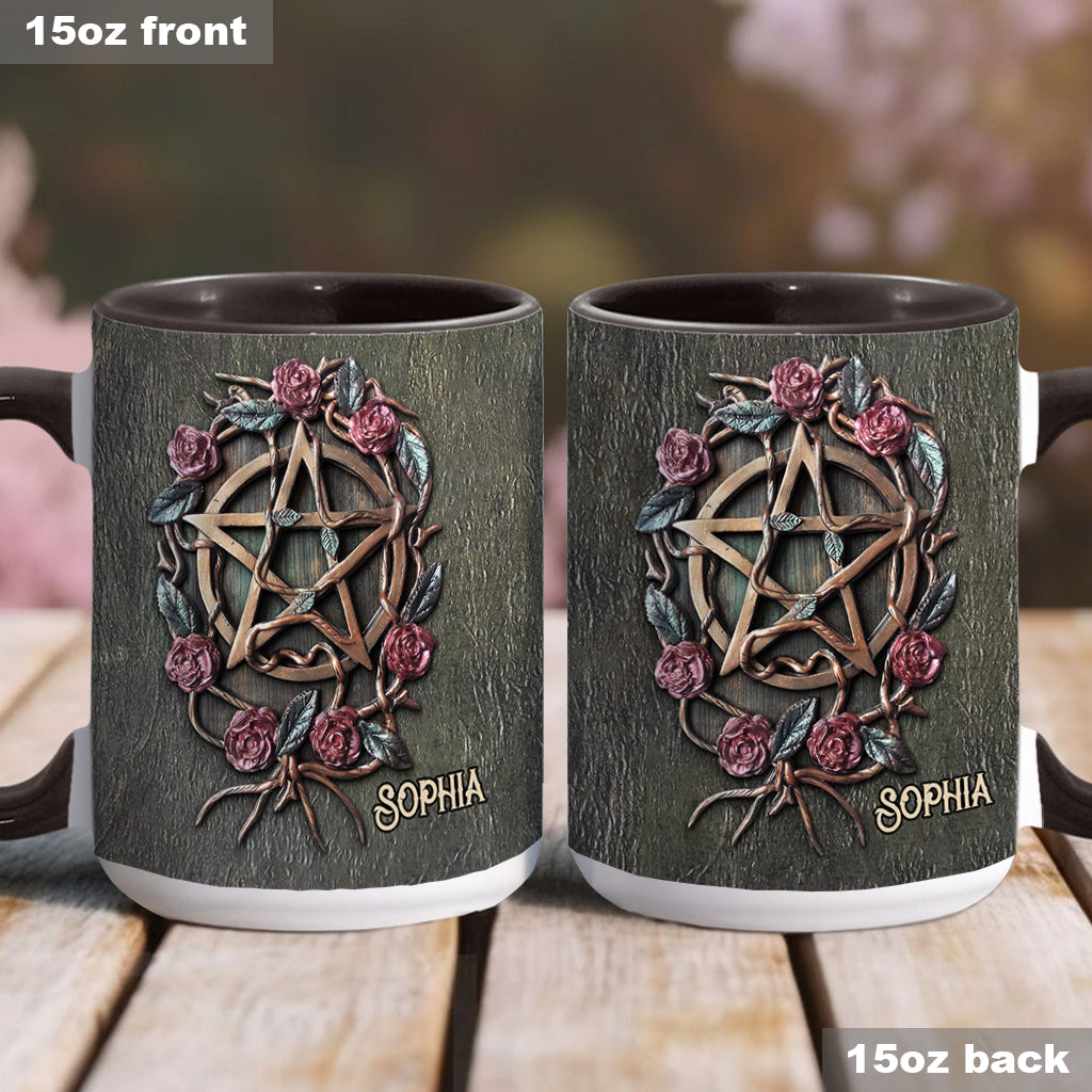 Personalized Witch Accent Mug Mystical Witch Ancient Roses Unique Gift For Son - Image 4