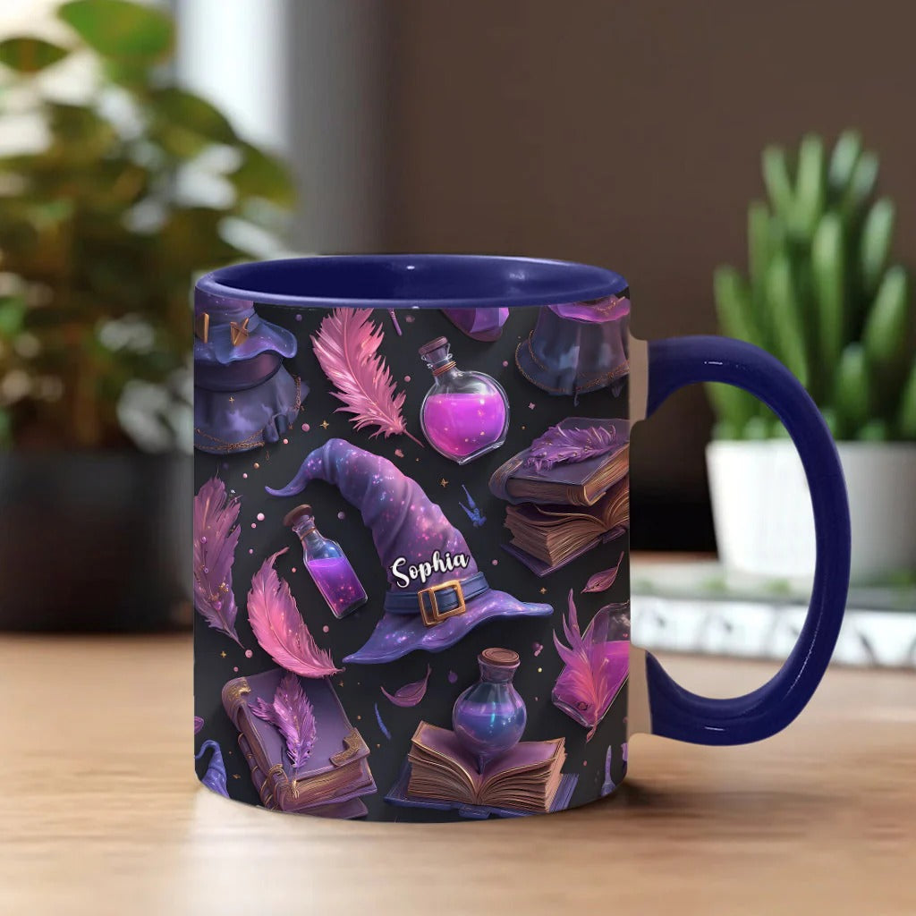 Personalized Witch Accent Mug Purple Witch Gift Ideas For Brother - Image 2
