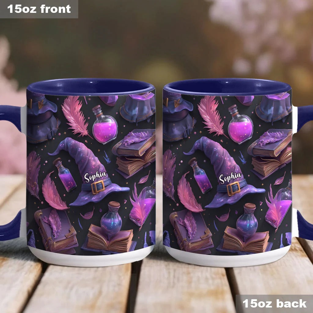 Personalized Witch Accent Mug Purple Witch Gift Ideas For Brother - Image 4