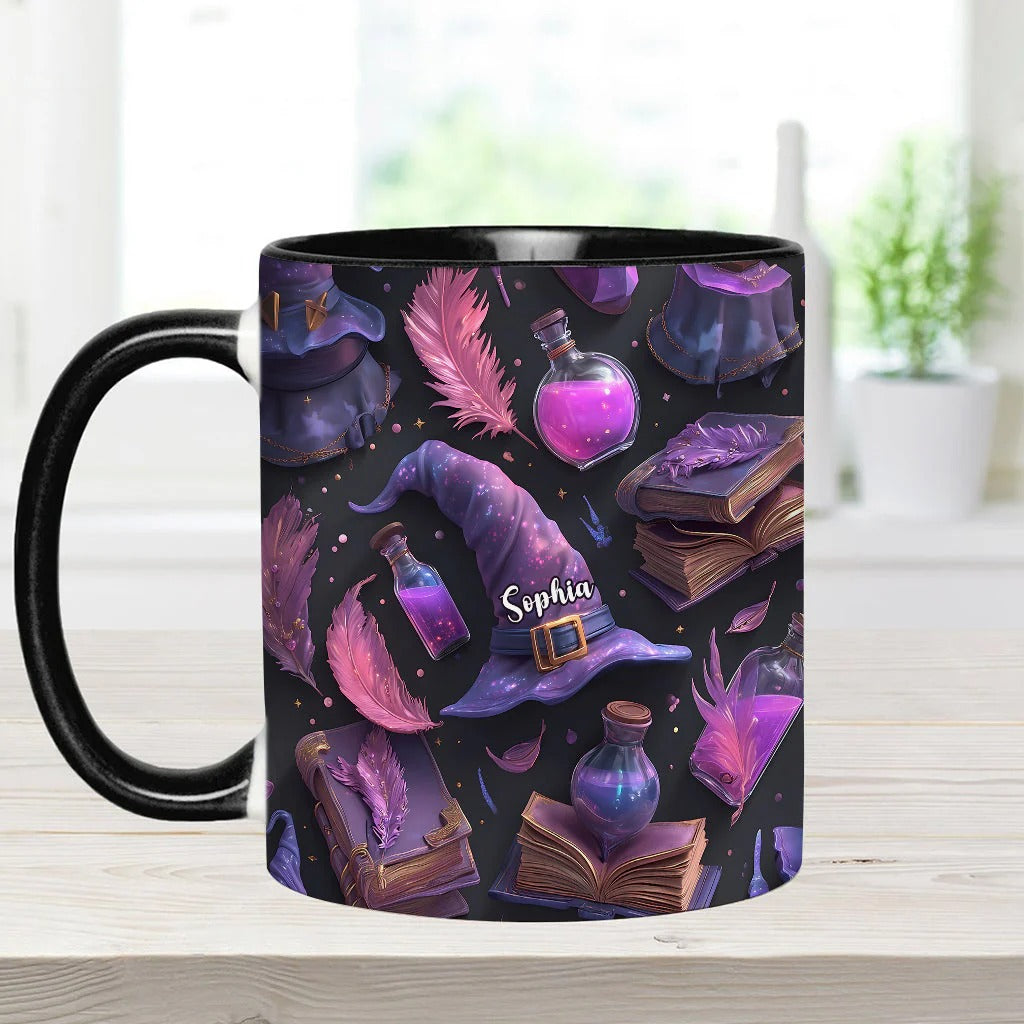 Personalized Witch Accent Mug Purple Witch Gift Ideas For Brother - Image 6
