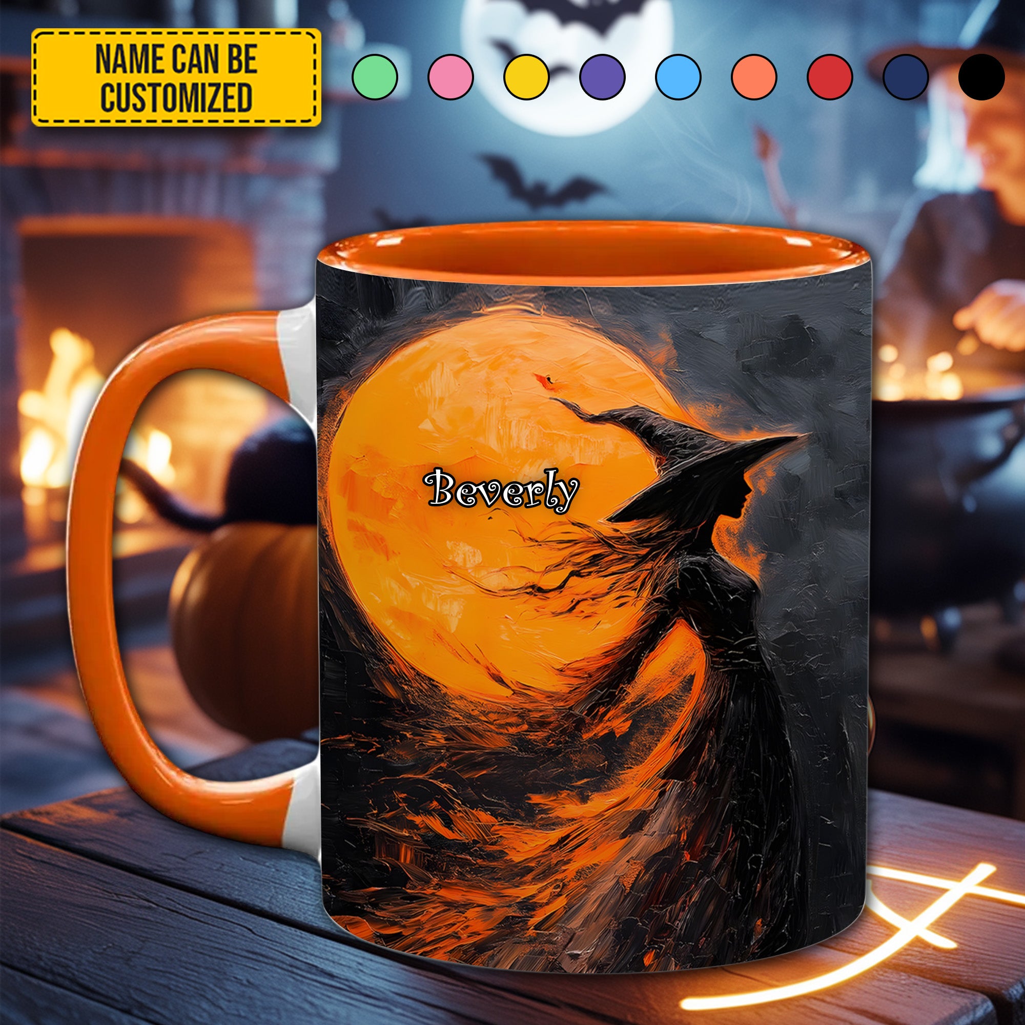 Personalized Witch in the Moonlight Accent Mug Unique Gift Ideas For Her - Image 2