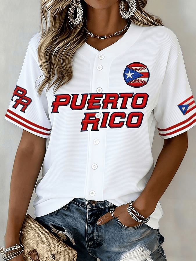 Puerto Rico World Baseball Classic 2026 Jersey Game Day Baseball Apparel WBC 2026 Merch Women's - Image 3