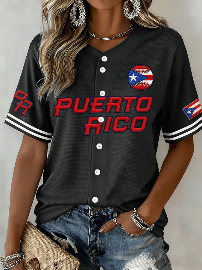 Puerto Rico World Baseball Classic 2026 Jersey Game Day Baseball Apparel WBC 2026 Merch Women's - Image 2