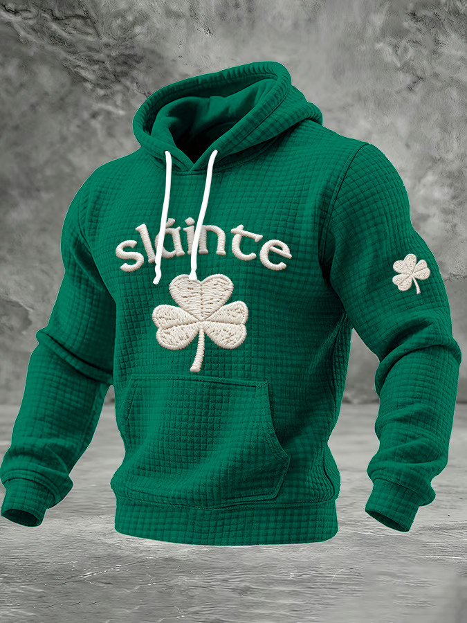 Slainte Shamrock Hoodie St Patricks Clothes Great St Patrick's Gift Ideas - Image 2