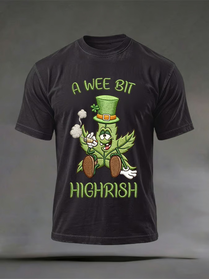 St Patrick's Day A Wee Bit Highrish T-Shirt Saint Patricks Day Shirts Funny Gifts