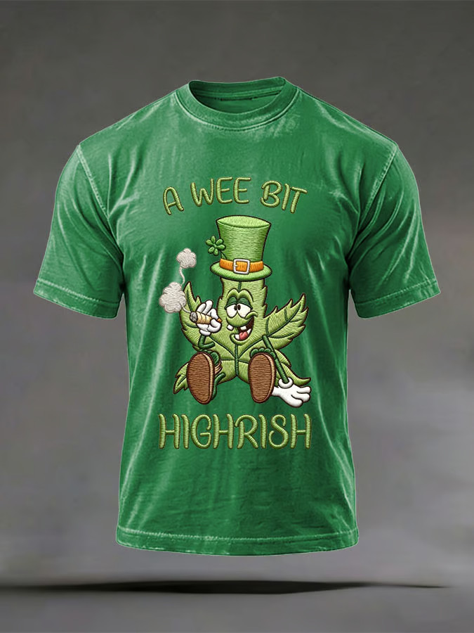 St Patrick's Day A Wee Bit Highrish T-Shirt Saint Patricks Day Shirts Funny Gifts - Image 2