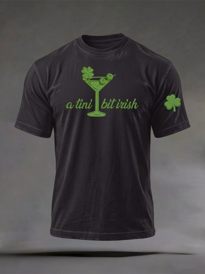 St Patrick'S Day Green Beer Party A Tiny Bit Irish Shirt Funny Irish Bar Gift - Image 2
