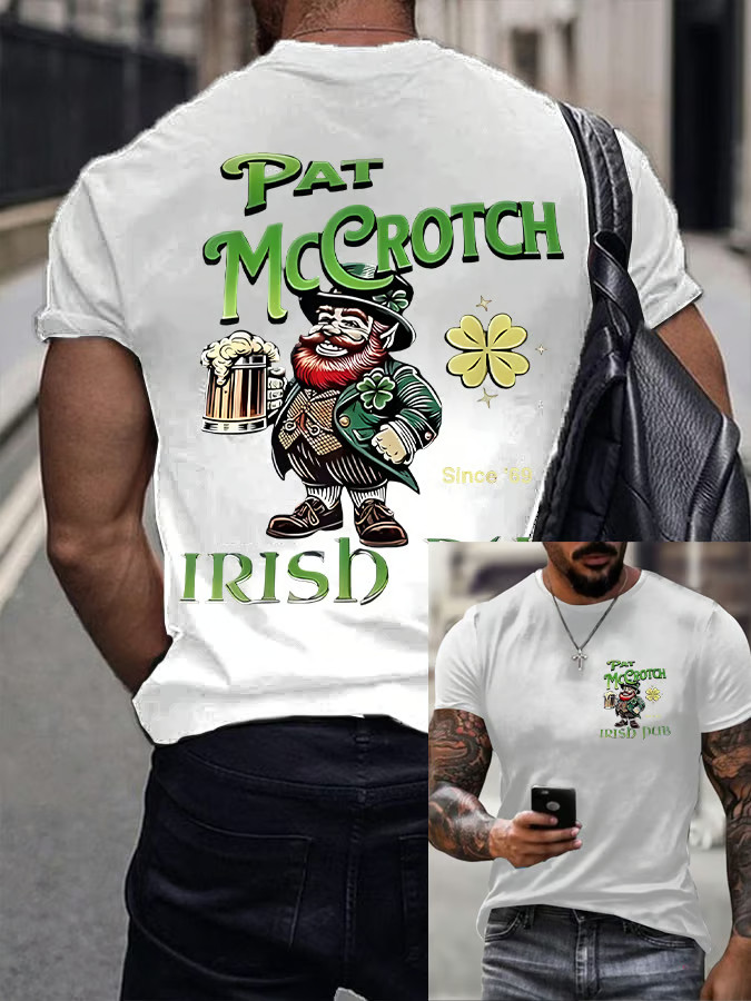 St Patrick's Day Pat McCrotch Irish Pub Shirt, Funny Irish Beer Gift - Image 2