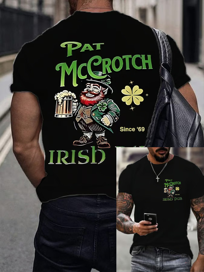St Patrick's Day Pat McCrotch Irish Pub Shirt, Funny Irish Beer Gift