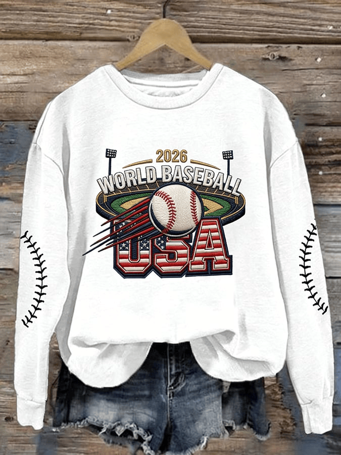 Team USA WBC 2026 Sweatshirt World Baseball Classic 2026 Shirts Team USA Merch Gifts For Fans - Image 2