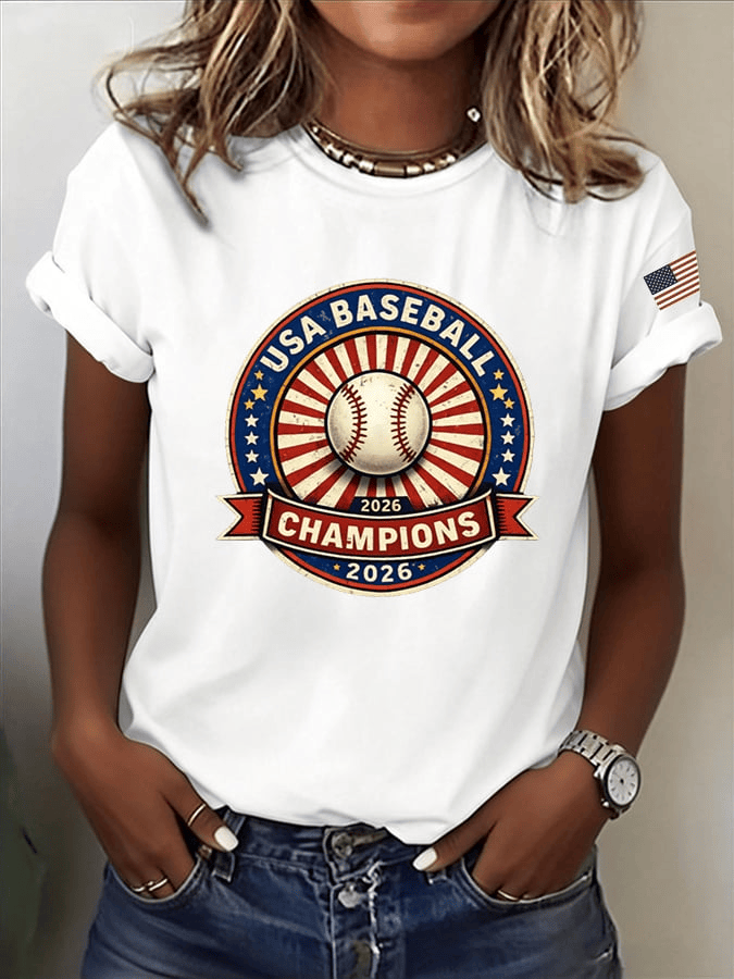 Team USA WBC 2026 T-Shirt For Women's World Baseball Classic 2026 Shirts Game Day Merch Gifts - Image 3