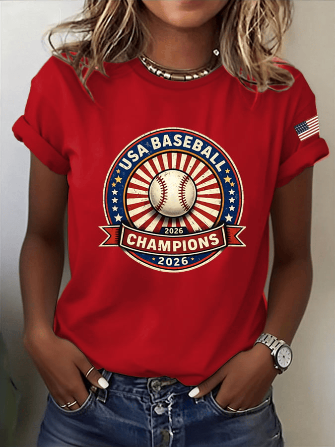 Team USA WBC 2026 T-Shirt For Women's World Baseball Classic 2026 Shirts Game Day Merch Gifts - Image 4