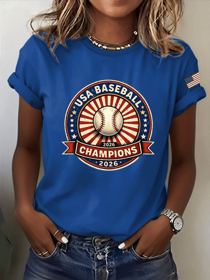 Team USA WBC 2026 T-Shirt For Women's World Baseball Classic 2026 Shirts Game Day Merch Gifts - Image 2