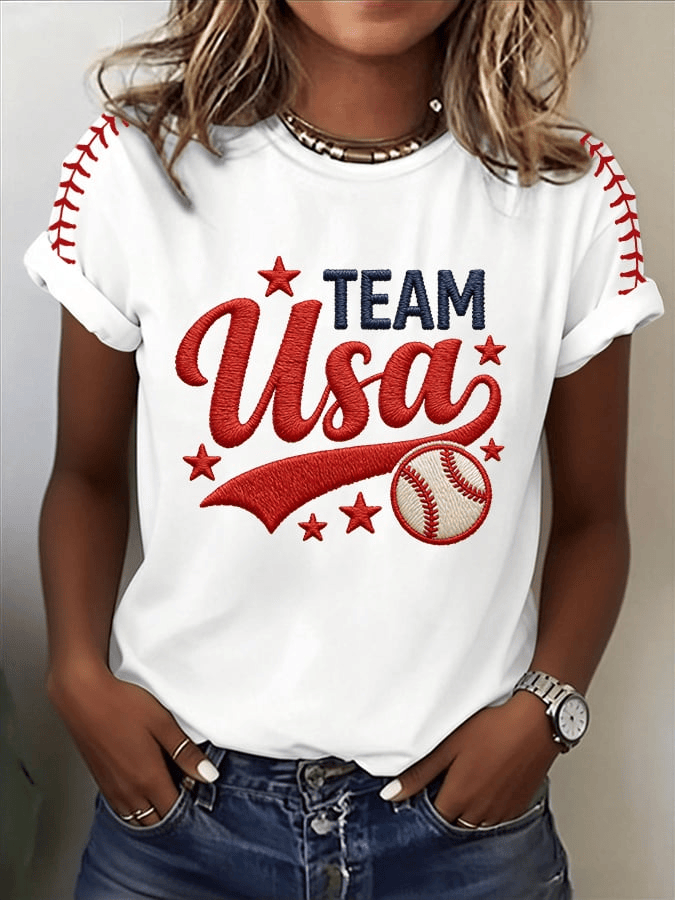 Team USA WBC 2026 T-Shirt For Women's World Baseball Classic 2026 Shirts Team USA Merch Gifts - Image 2