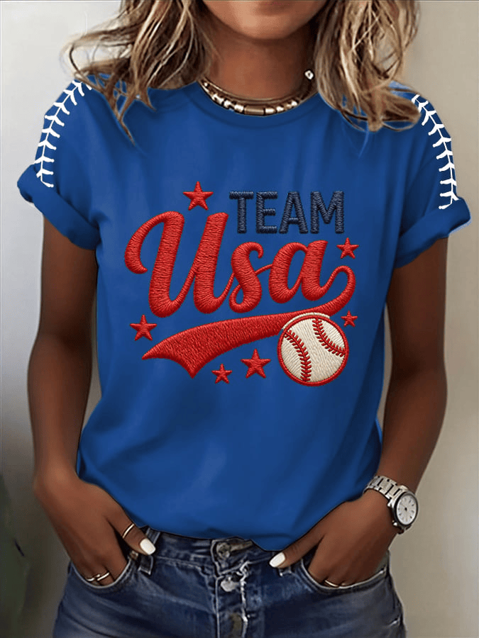 Team USA WBC 2026 T-Shirt For Women's World Baseball Classic 2026 Shirts Team USA Merch Gifts - Image 3
