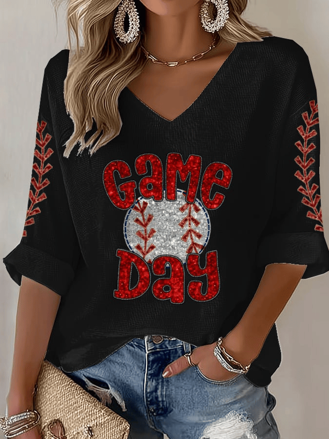 Team USA World Baseball Classic 2026 V-Neck T-Shirt Game Day Baseball Apparel WBC 2026 Shirt