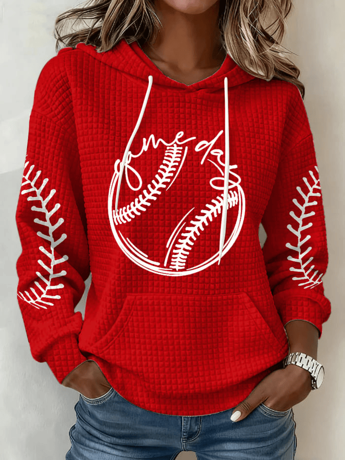 Team USA World Baseball Classic 2026 Waffle Hoodie Game Day Baseball Hoodie WBC 2026 Merch - Image 3
