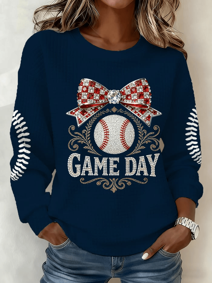 Team USA World Baseball Classic 2026 Waffle Sweatshirt Game Day Baseball Crewneck WBC 2026 Merch
