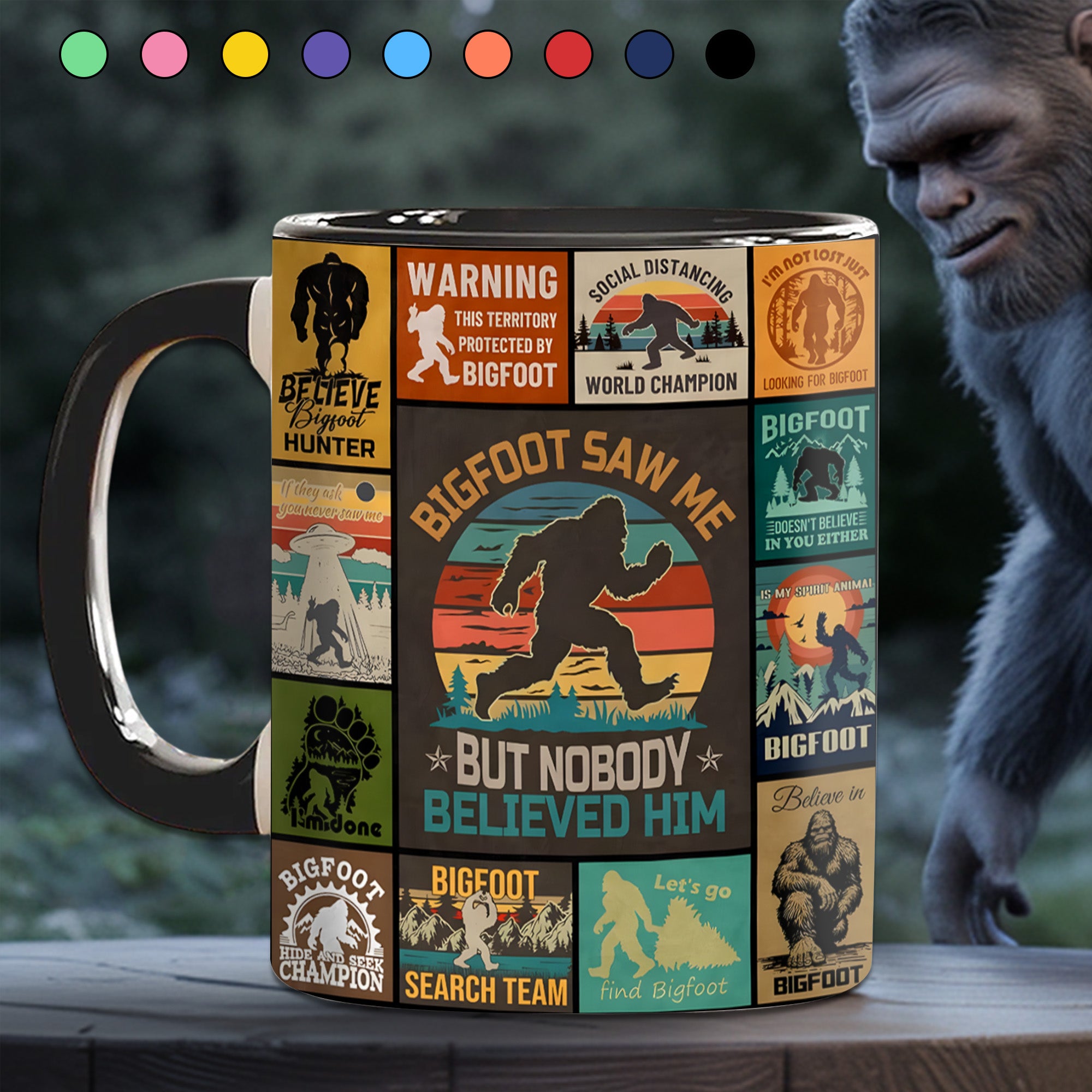 The Bigfoot Vintage Collection Accent Mug Gifts For People Who Like Bigfoot - Image 12