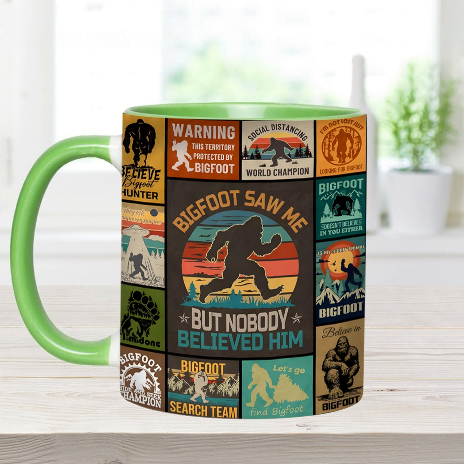 The Bigfoot Vintage Collection Accent Mug Gifts For People Who Like Bigfoot - Image 2