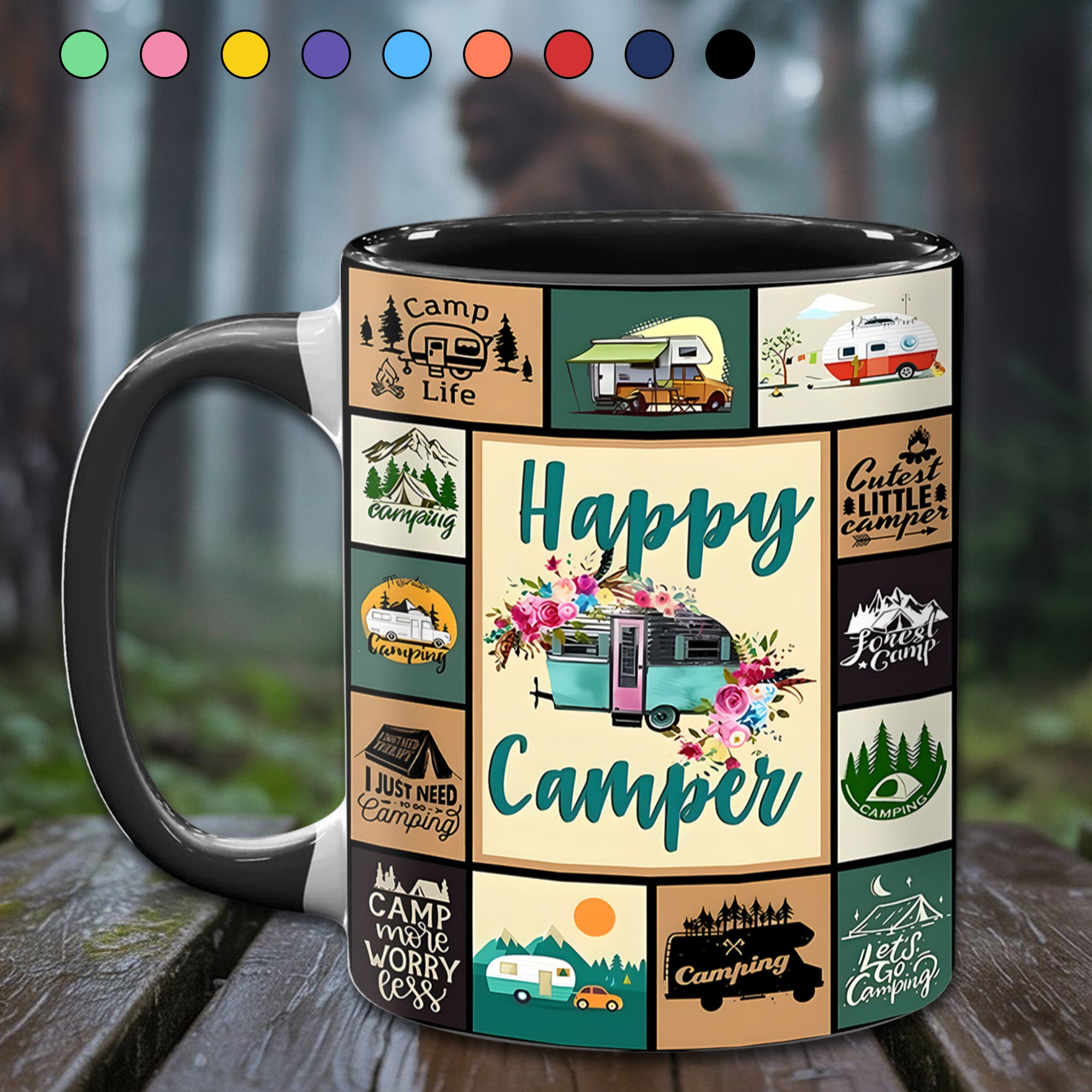 The Camping Vintage Collection Accent Mug Happy Camper Gift For Road Trip Adventurers - Image 10