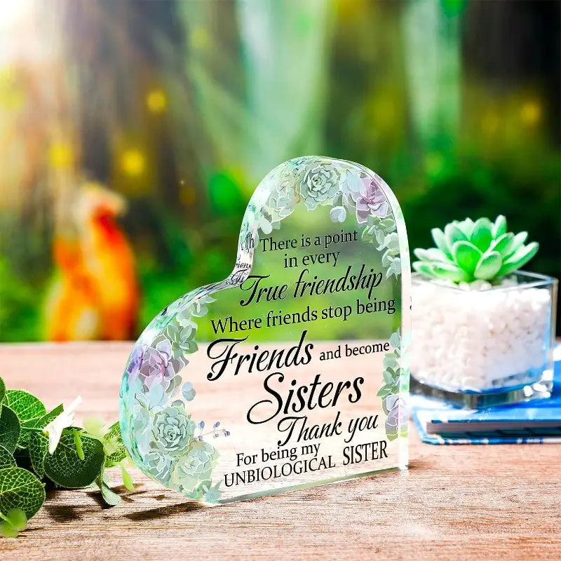 True Friendship Acrylic Plaque Gift For Friend And Sister Best Birthday Gifts - Image 3
