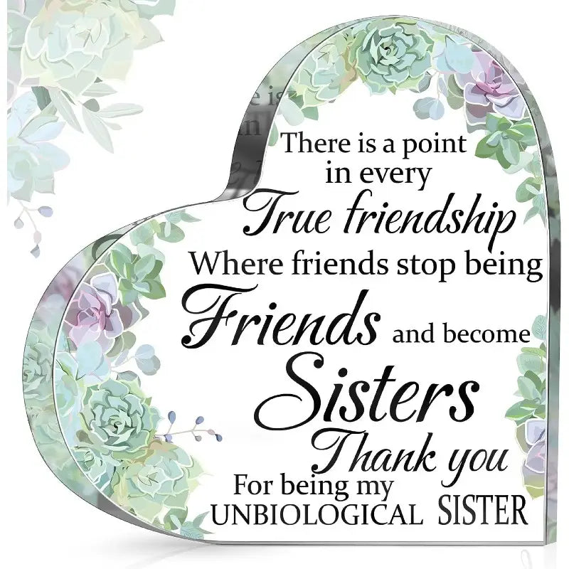True Friendship Acrylic Plaque Gift For Friend And Sister Best Birthday Gifts