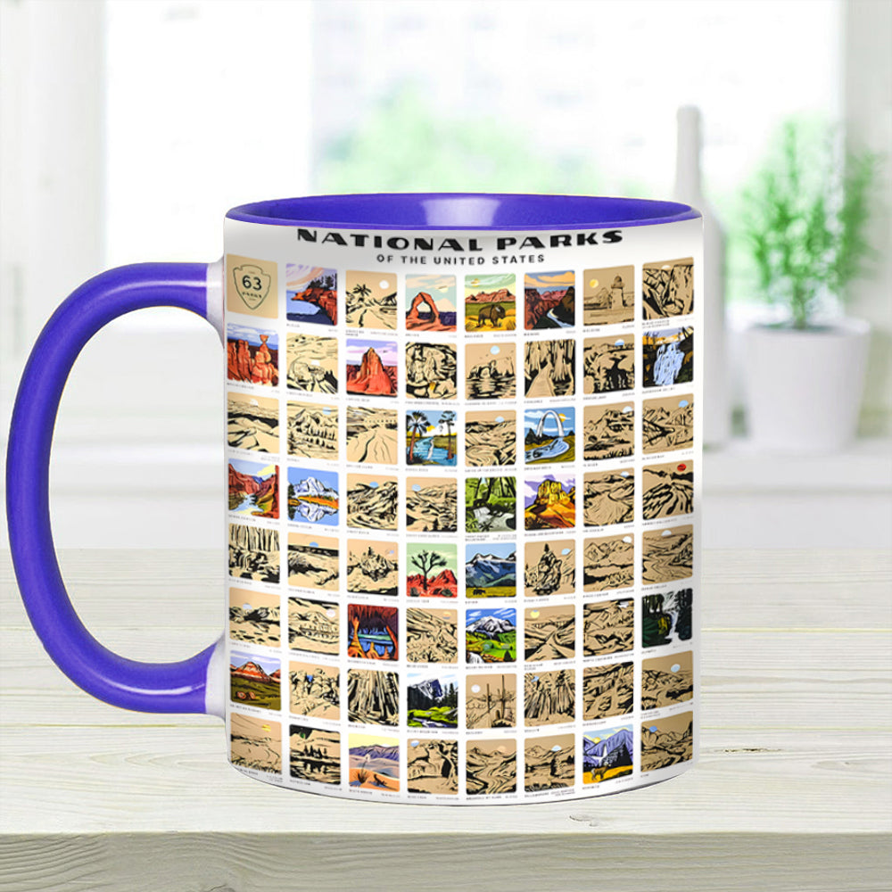 US National Park Bucket List Accent Mug Gifts For People Who Love Their Buck - Image 5