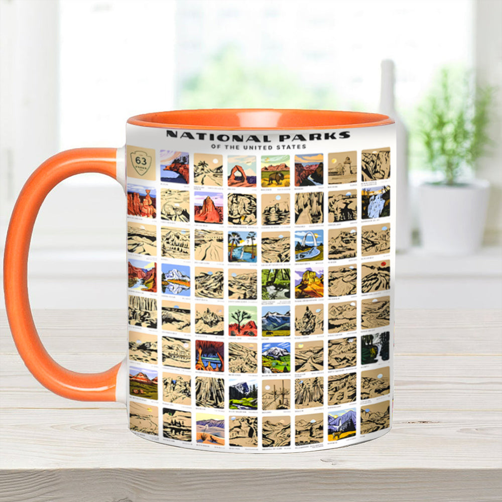 US National Park Bucket List Accent Mug Gifts For People Who Love Their Buck - Image 4