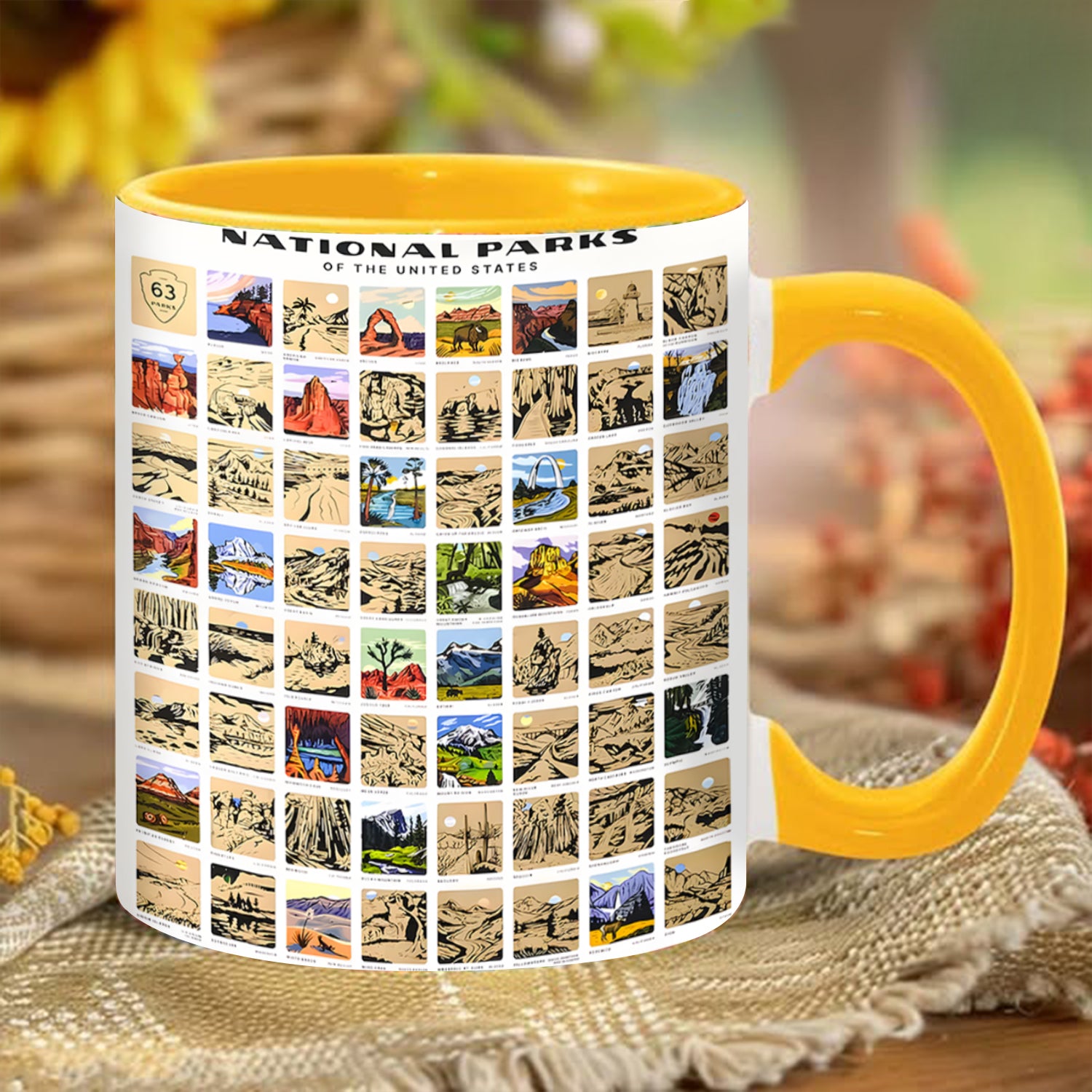US National Park Bucket List Accent Mug Gifts For People Who Love Their Buck - Image 12