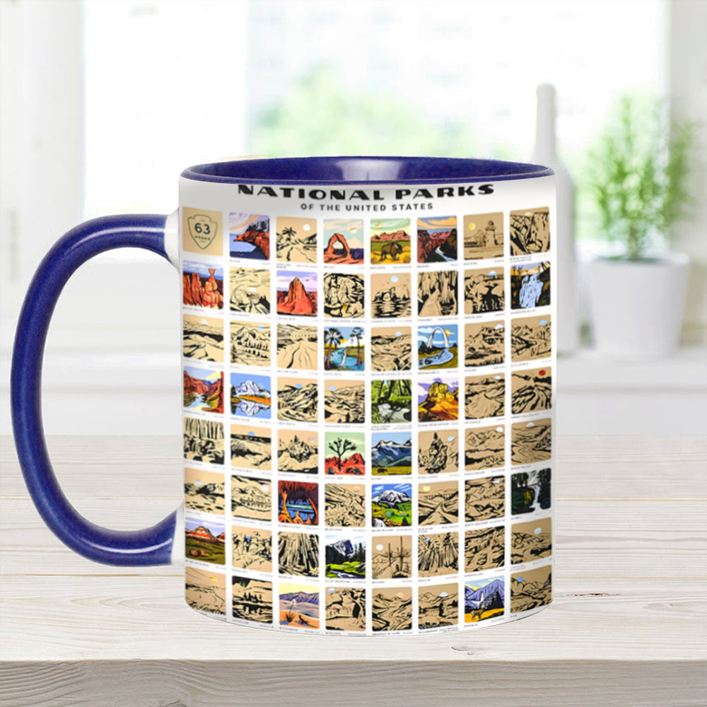 US National Park Bucket List Accent Mug Gifts For People Who Love Their Buck - Image 9