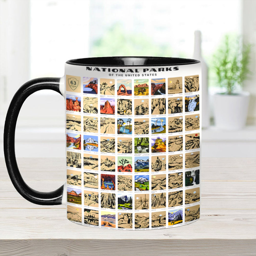 US National Park Bucket List Accent Mug Gifts For People Who Love Their Buck - Image 7