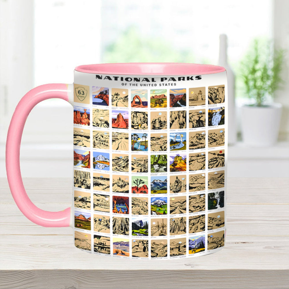US National Park Bucket List Accent Mug Gifts For People Who Love Their Buck - Image 10