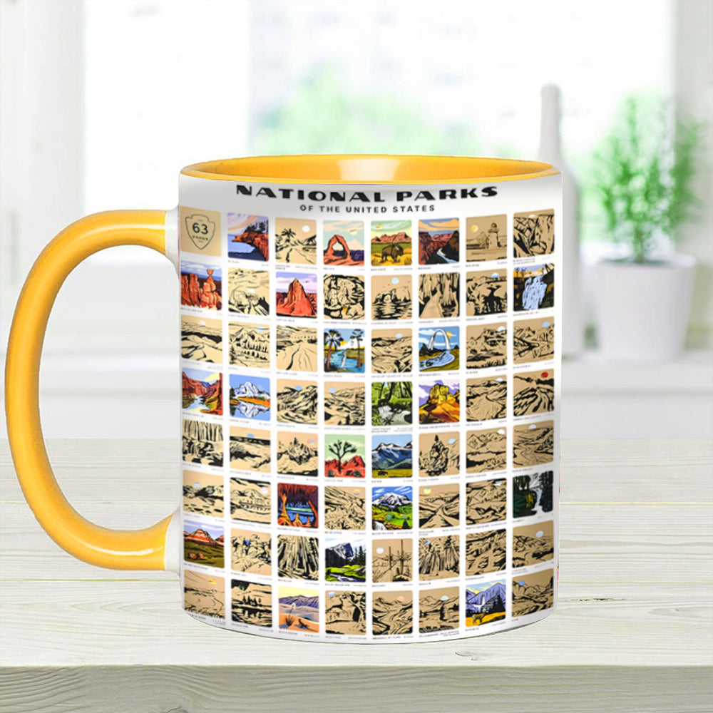 US National Park Bucket List Accent Mug Gifts For People Who Love Their Buck - Image 6