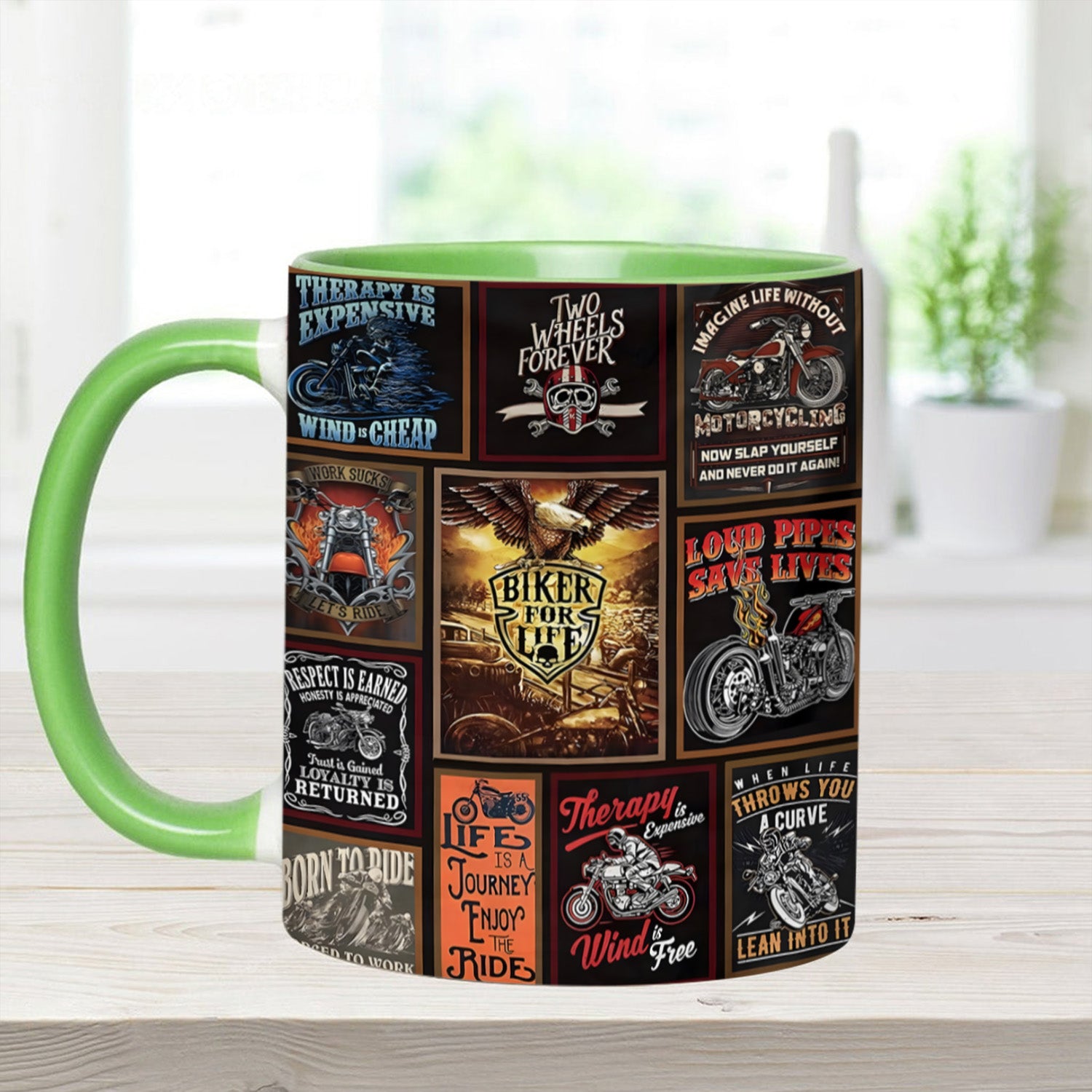 Vintage Biker Collection Accent Mug Biker Gift For Best Friends - Image 12
