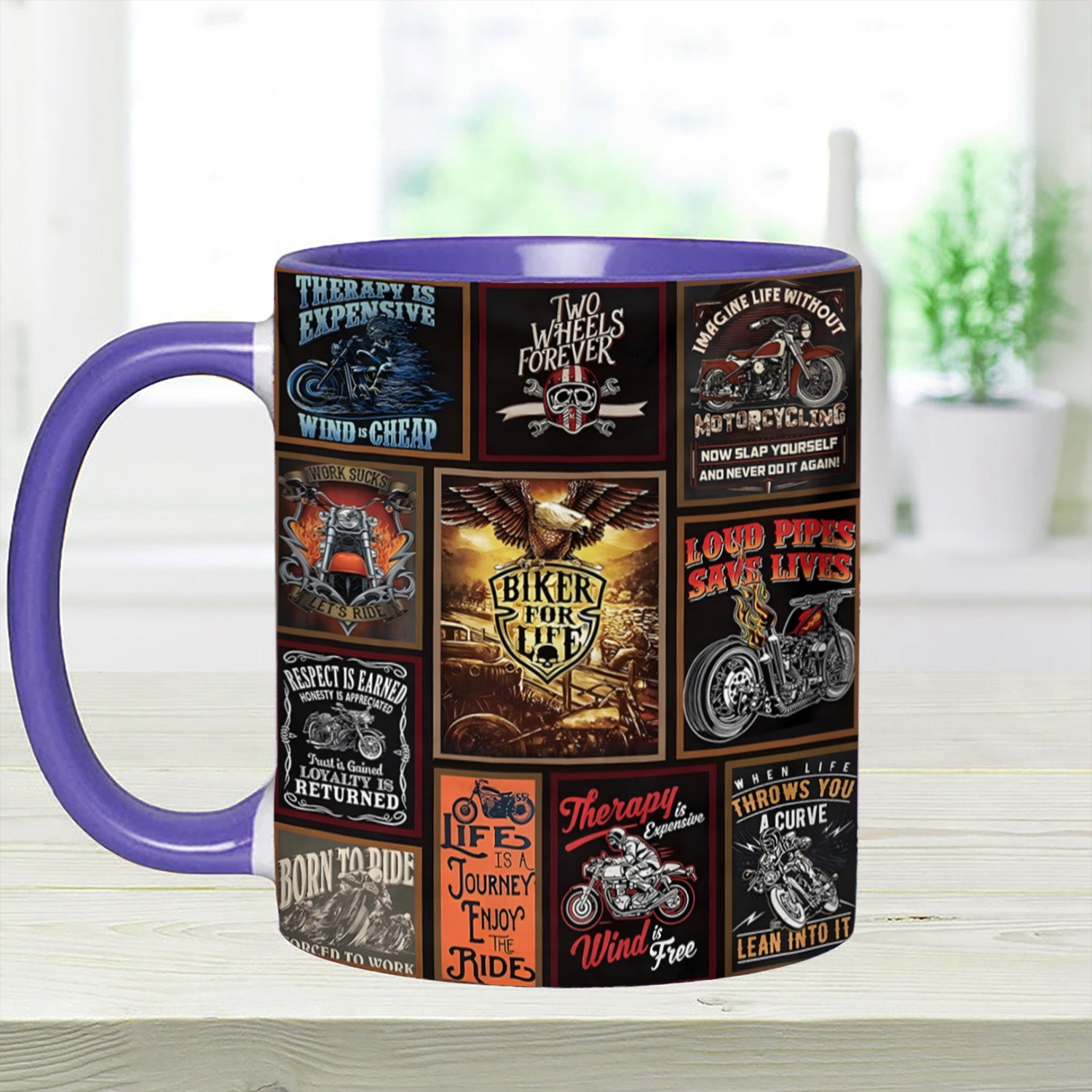 Vintage Biker Collection Accent Mug Biker Gift For Best Friends - Image 6