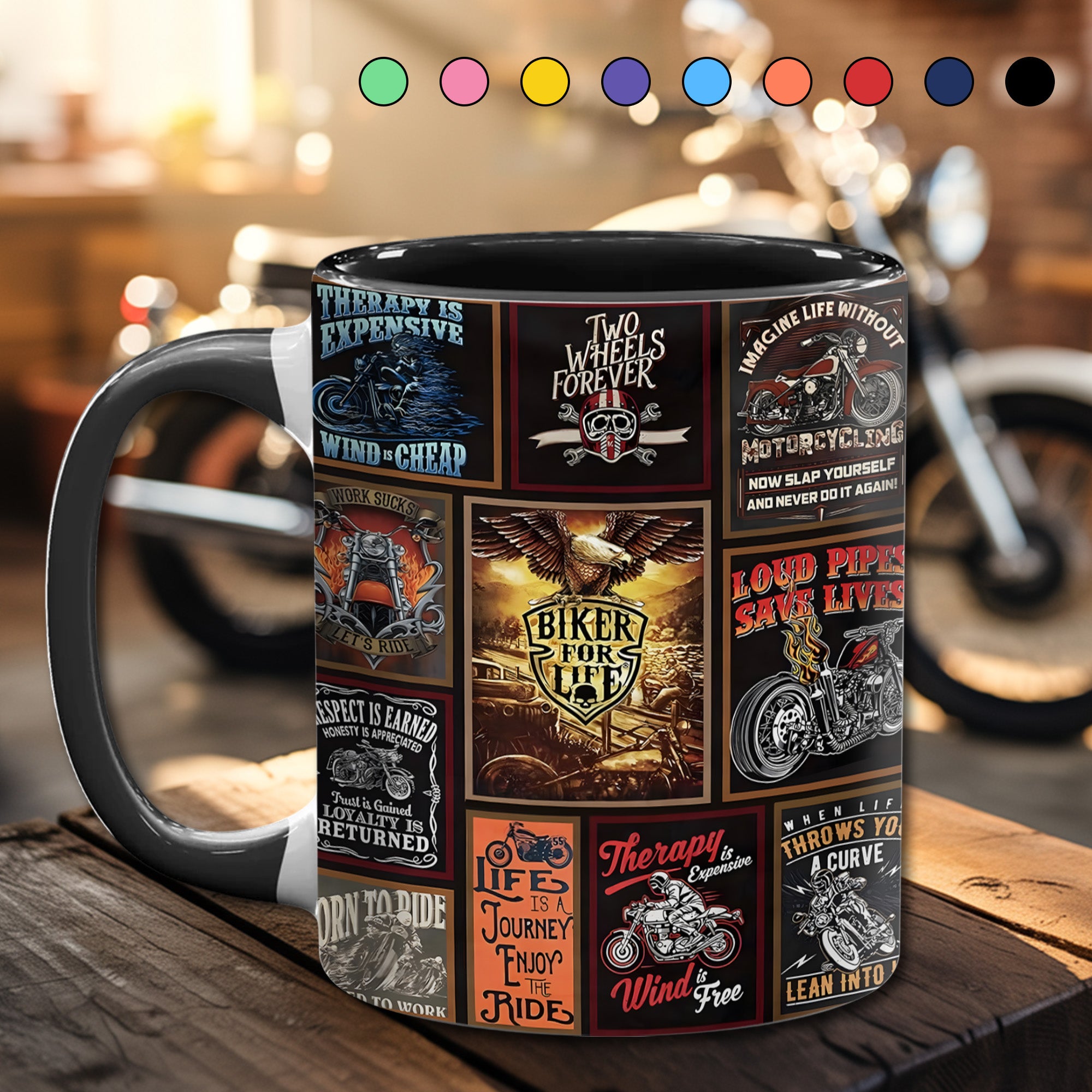 Vintage Biker Collection Accent Mug Biker Gift For Best Friends