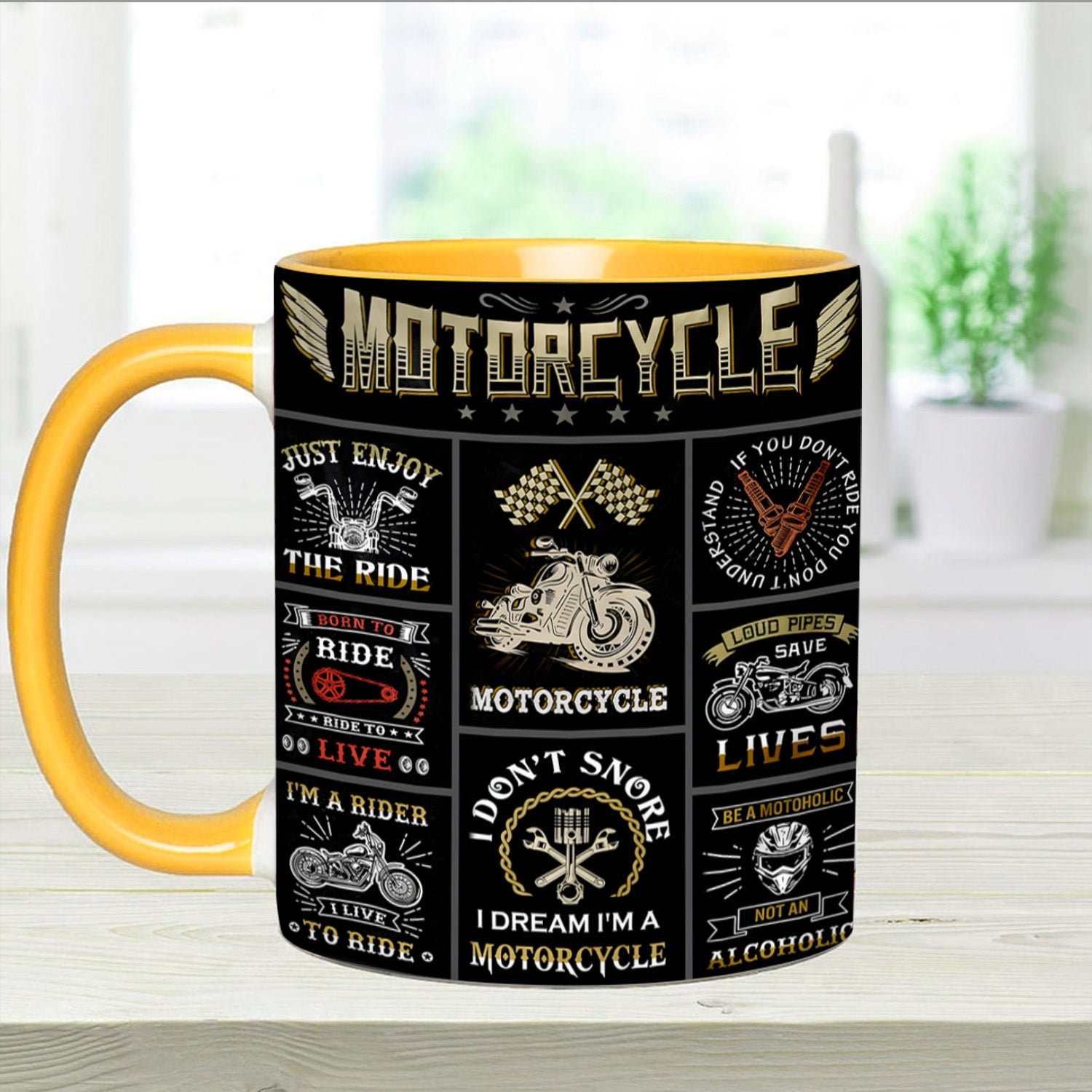 Vintage Motorcycle Collection Accent Mug Gift Ideas For Mother - Image 7