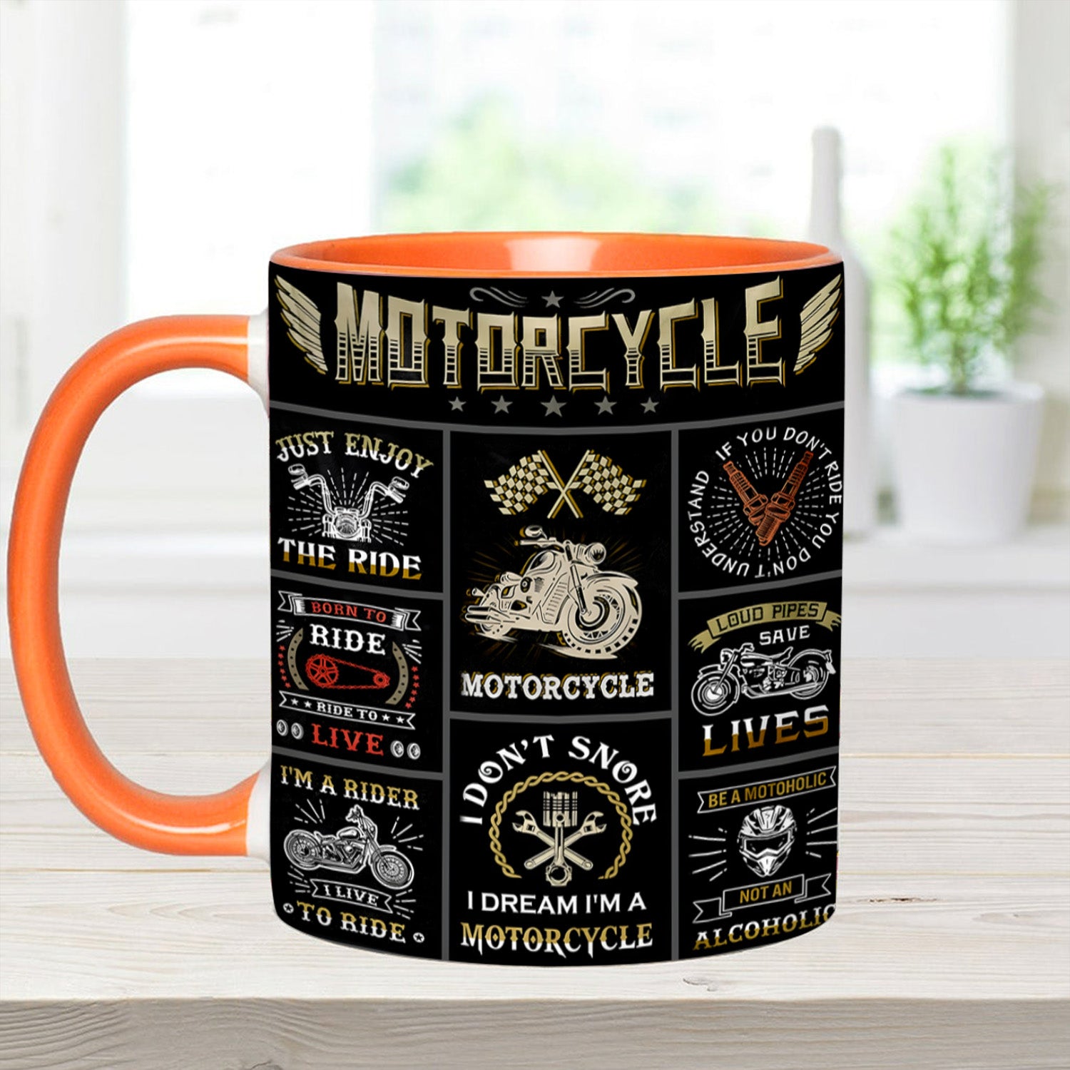 Vintage Motorcycle Collection Accent Mug Gift Ideas For Mother - Image 9