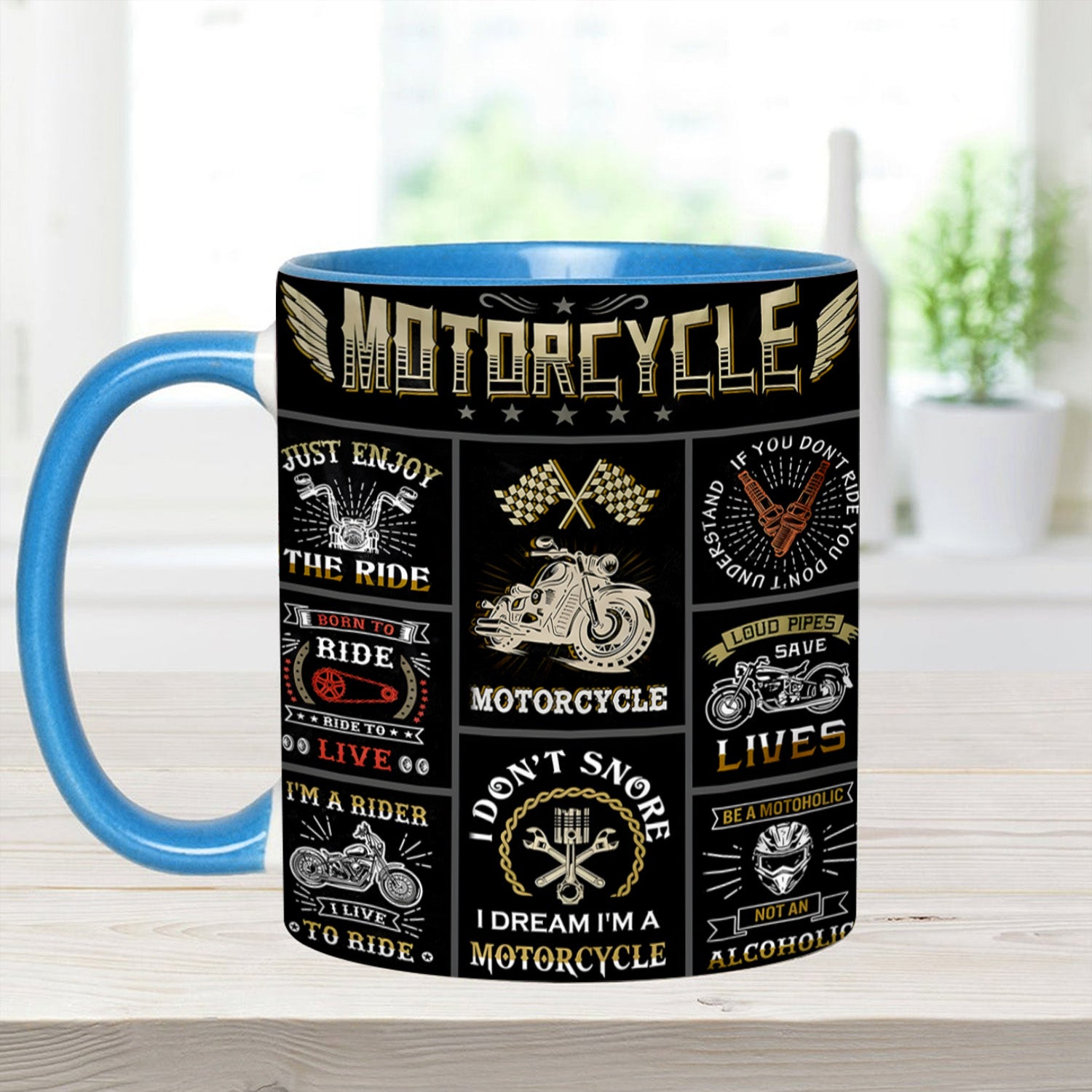 Vintage Motorcycle Collection Accent Mug Gift Ideas For Mother - Image 11