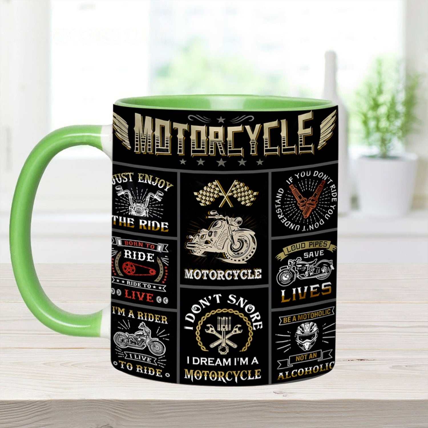 Vintage Motorcycle Collection Accent Mug Gift Ideas For Mother - Image 12