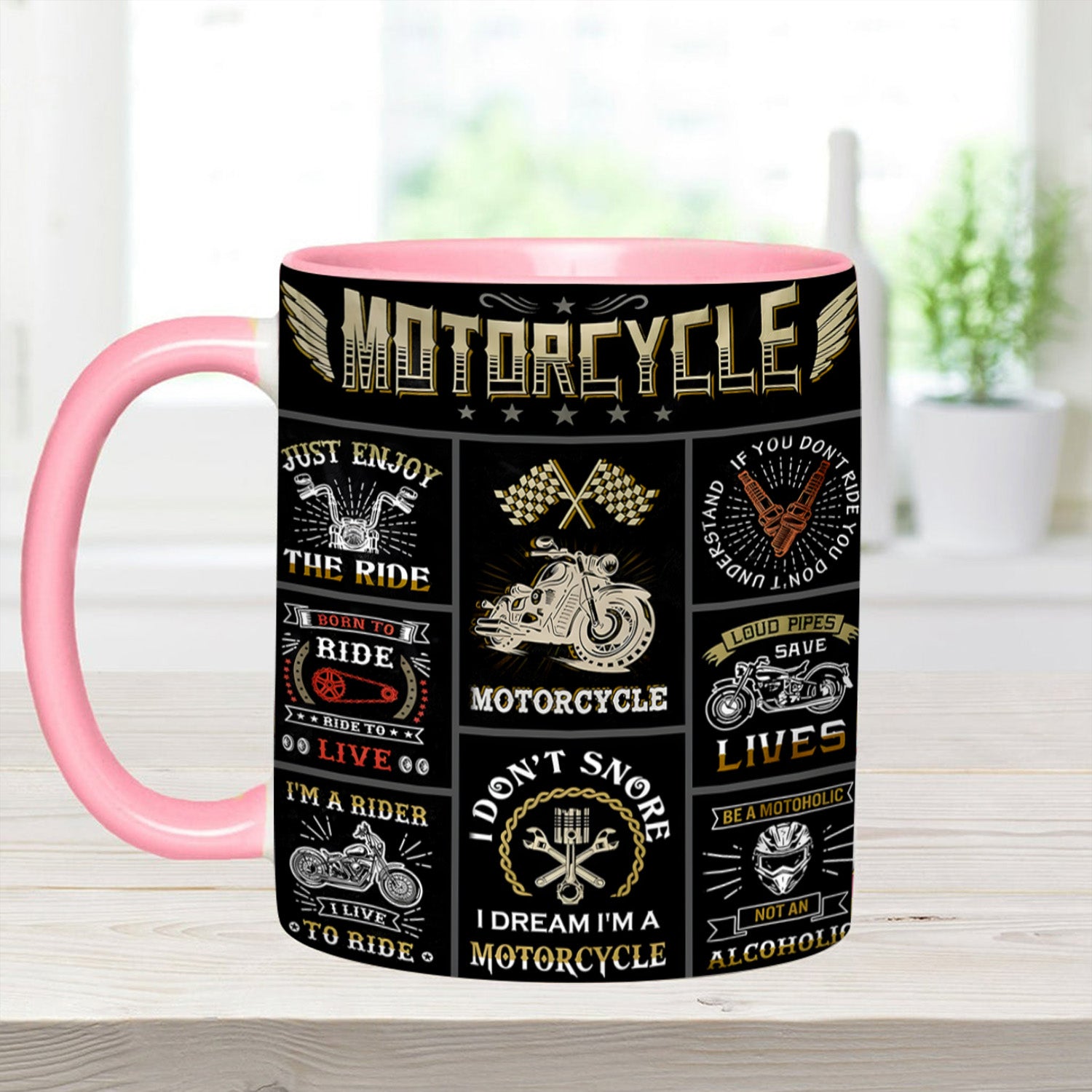 Vintage Motorcycle Collection Accent Mug Gift Ideas For Mother - Image 8