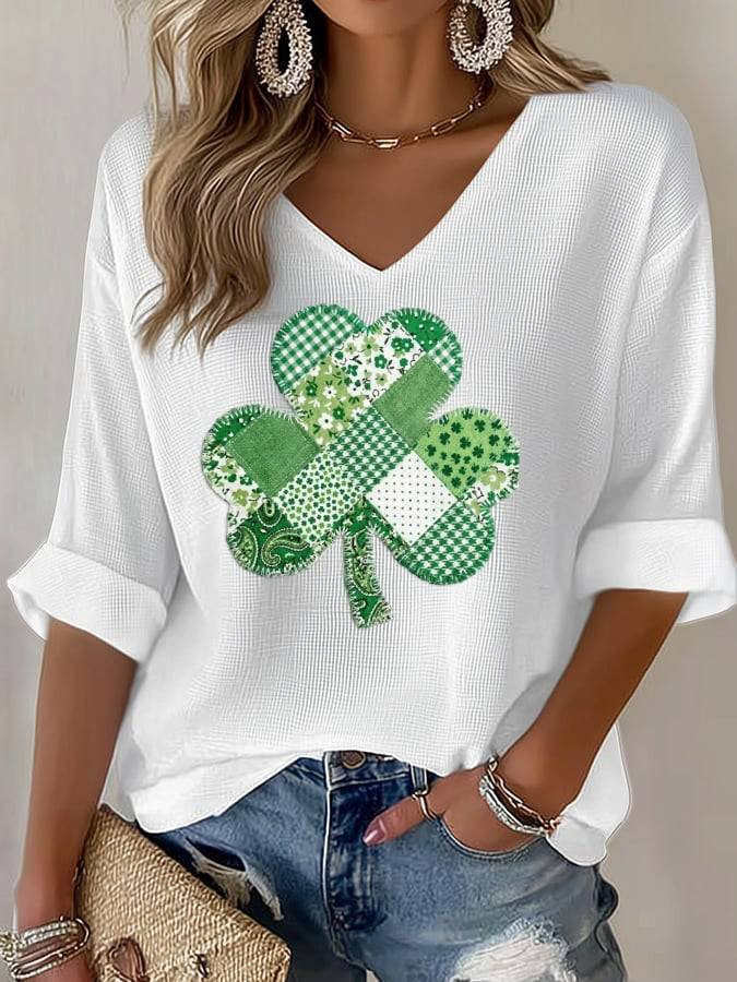 Vintage Shamrock Long Sleeve T-Shirt Long Sleeve St Patricks Day Shirts St Paddy's Day Gifts