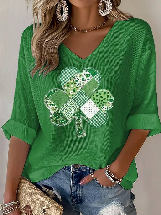 Vintage Shamrock Long Sleeve T-Shirt Long Sleeve St Patricks Day Shirts St Paddy's Day Gifts - Image 2