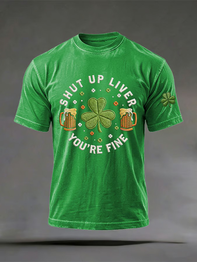 Vitamin G St Patrick's Day T-Shirt Shut Up Liver You're Fine Shirt St Patrick's Day Apparel - Image 2