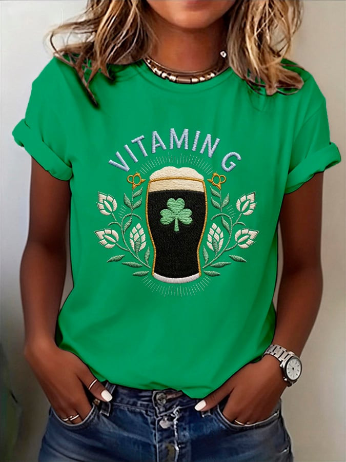 Womens Vitamin G Shirt Saint Patricks Day Shirts Womens St Patty'S Day Gift Ideas