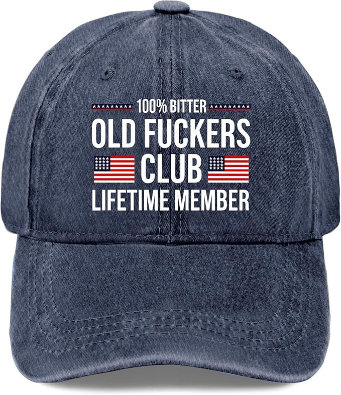 100' Bitter Old Fuckers Baseball Cap Lifetime Member American Flag Hat Gift For Dad - Tradiviet - Image 5