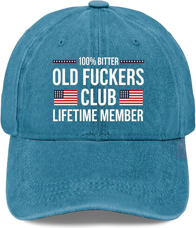 100' Bitter Old Fuckers Baseball Cap Lifetime Member American Flag Hat Gift For Dad - Tradiviet - Image 2