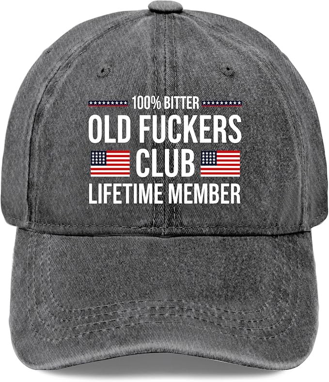 100' Bitter Old Fuckers Baseball Cap Lifetime Member American Flag Hat Gift For Dad - Tradiviet - Image 3