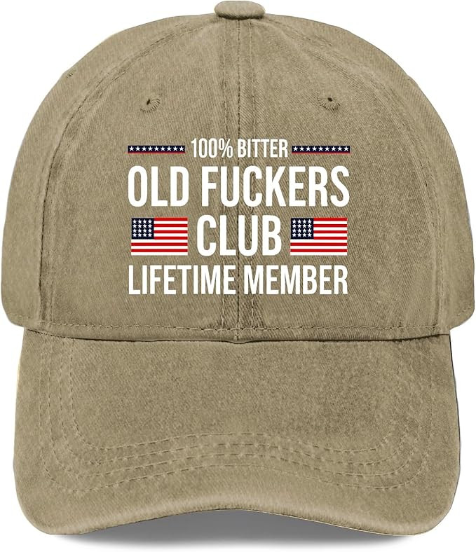 100' Bitter Old Fuckers Baseball Cap Lifetime Member American Flag Hat Gift For Dad - Tradiviet - Image 4